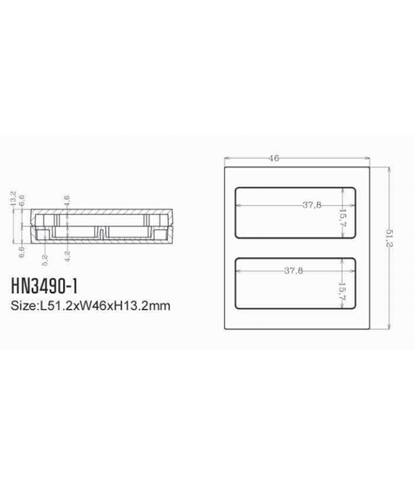 detail of HN3490-2-粉盒眼用空眼影盘