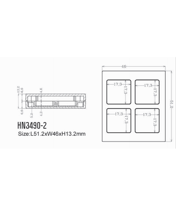 detail of HN3490-4-4彩妆包装粉盒