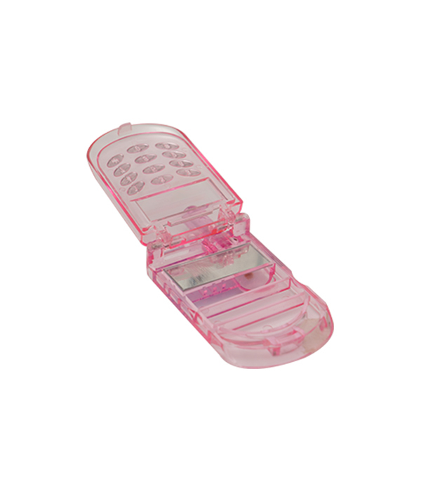 HN0373-透明粉色异形粉盒